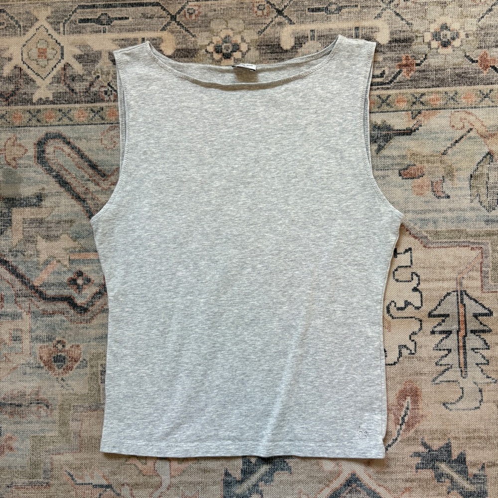 Sunday Best Light Heather Gray Boat Neck Tank